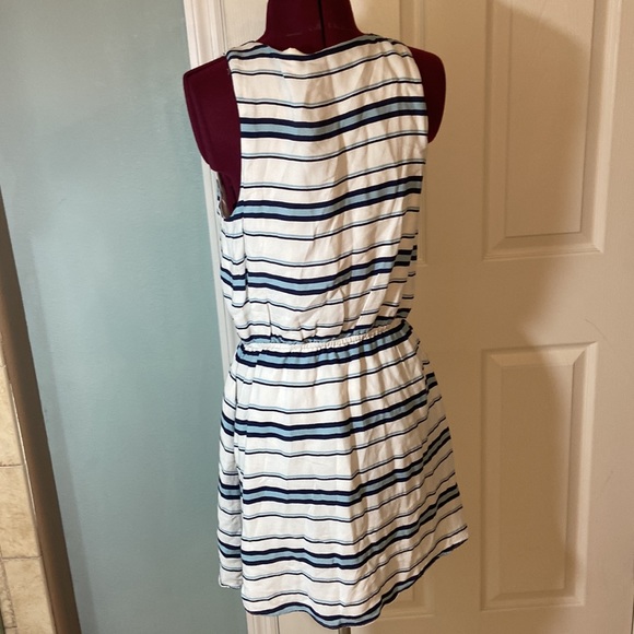 LOVERS + FRIENDS Dreamland Dress White Blue Striped - Picture 9 of 11